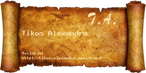 Tikos Alexandra névjegykártya